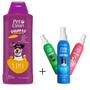 Imagem de Shampoo pet 5 em 1 para cachorro caes e gatos + perfume Kit Higiene Pet Clean