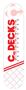 Imagem de Shape maple c_decks logo nome vermelho 7.00" + lixa emborrachada