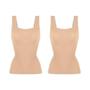 Imagem de Shapewear Feminino Barriga Controle Regata Sem Costura Compressão Camisola Pescoço Quadrado Shaper