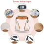 Imagem de shiatsu infravermelho aquecido amassar carro/casa massagem cervical volta pescoço massageador xale dispositivo ombro mas