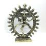 Imagem de Shiva Na Roda Dourado Em Metal 10 Cm