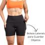 Imagem de Short Academia Feminino Fitness com Bolso de Compressão Bermuda Feminino Corrida