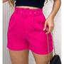 Imagem de Short alfaiataria com cinto casual moda feminina