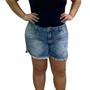 Imagem de Short Boyfriend Jeans Feminino Barra Destroyed Cintura Alta