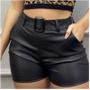 Imagem de Short cinto com fivela cirre plus size feminino