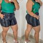 Imagem de Short cinto com fivela cirre plus size feminino