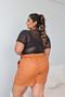 Imagem de Short Cirre Plus Size com Cinto e Bolsos material ecológico