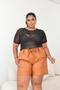 Imagem de Short Cirre Plus Size com Cinto e Bolsos material ecológico