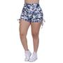 Imagem de Short Curto Feminino Fitness Ajuste Cordinha na Lateral Estampado Poliamida Orbis