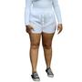 Imagem de Short Curto Leve Com Cordão E Elástico Na Cintura Esportivo E Lazer Tecido Tactel Plus Size - Branco