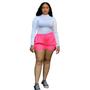 Imagem de Short Curto Leve Com Cordão E Elástico Na Cintura Esportivo E Lazer Tecido Tactel Plus Size - Rosa