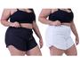 Imagem de Short De Banho Feminino Tactel Saída De Praia Plus Size Piscina Leve Fresquinho Moda verão  G1 Ao G6 Kit 2