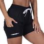 Imagem de Short de Corrida Feminino Short Interno Com Bolso Cadarço Orbis - PRETO