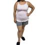 Imagem de Short Doll Plus Size Gestante Alcinha com Botões Maternidade Linda Gestante
