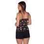 Imagem de Short Doll Suede Curto Estampado Alça Com Regulagem Pijama