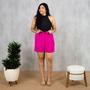 Imagem de Short Duna Feminino Soltinho Cós Alto Com Elástico Plus Size
