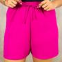 Imagem de Short Duna Feminino Soltinho Cós Alto Com Elástico Plus Size