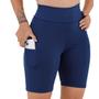 Imagem de Short Esportivo Feminino C/ Bolsos Laterais Suplex Reforçado Slim Fit Academia 3038A