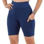 Imagem de Short Esportivo Feminino C/ Bolsos Laterais Suplex Reforçado Slim Fit Academia 3038A