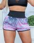 Imagem de Short Estampado Feminino Running com Detalhe Lateral e Bolsos Funcionais