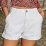 Imagem de Short feminino alfaiatado branco