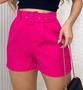 Imagem de Short feminino alfaiataria com cinto casual elegante