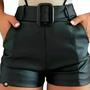 Imagem de Short Feminino Cintura Alta Com Cinto R040