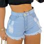 Imagem de Short Feminino Jeans bermuda Jeans Rasgado Feminino