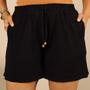 Imagem de Short Feminino Malha Confortável Plus Size Cós Alto Elástico Fresquinho Bermuda Moda Verão 