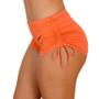 Imagem de Short feminino moda praia com regulagem lateral sunquíni franzido shortinho bionda liso