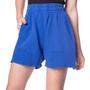 Imagem de Short Feminino Over Surf Moletom Desfiado Azul