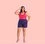 Imagem de Short Feminino Plus Size Alfaiataria Social Blogueira Shorts Tendência
