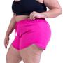 Imagem de Short Feminino Plus Size De Banho Praia Piscina Bermuda Tactel Com Elastano Soltinha