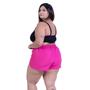 Imagem de Short Feminino Plus Size De Banho Praia Piscina Bermuda Tactel Com Elastano Soltinha
