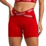 Imagem de Short Feminino Poliamida Vermelho Com Elástico Massam Fitness