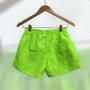Imagem de Short feminino Tactel Verde Com Bolso Moda Fashion Praia Confortável Moda Verão
