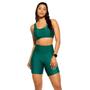 Imagem de Short Fit Feminino Cós Alto Basic Verde Amplifit