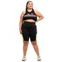 Imagem de Short Ginástica Feminino Academia Plus Size Bermuda Modeladora Ex Grande Tamanho G1 Até G6