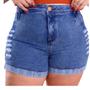 Imagem de Short Jeans Barra Dobrada Plus Size Tamanho Grande