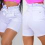 Imagem de Short Jeans Branco Costura Premium Look p/ Natal e Ano Novo