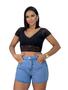 Imagem de Short Jeans Brilho Lateral Moda Feminina