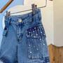 Imagem de Short Jeans Cargo Infantil Menina