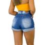 Imagem de Short Jeans Feminino bermuda destroyed Jeans curto cintura alta