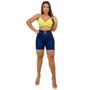 Imagem de Short Jeans Feminino c/Ilhós Premium Meia Coxa Premium