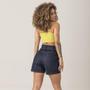 Imagem de Short Jeans Feminino Cintura Alta Com Cinto Bolso Zune Jeans