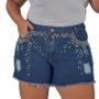 Imagem de Short Jeans Feminino com Bordado em Cristais