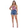 Imagem de Short Jeans Feminino Curto Hot Pants Cintura Alta Destroyed Desfiado Empina Bumbum Moda Anita