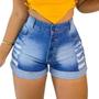 Imagem de Short Jeans Feminino destroyed Jeans Premium Da moda Short curto