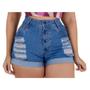 Imagem de Short Jeans Feminino destroyed Jeans Premium Da moda Short curto