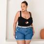 Imagem de Short Jeans Plus Size Com Estilo Tradicinal Verão Destroyer Rasgado 100 Claro Com Barra Dobrada